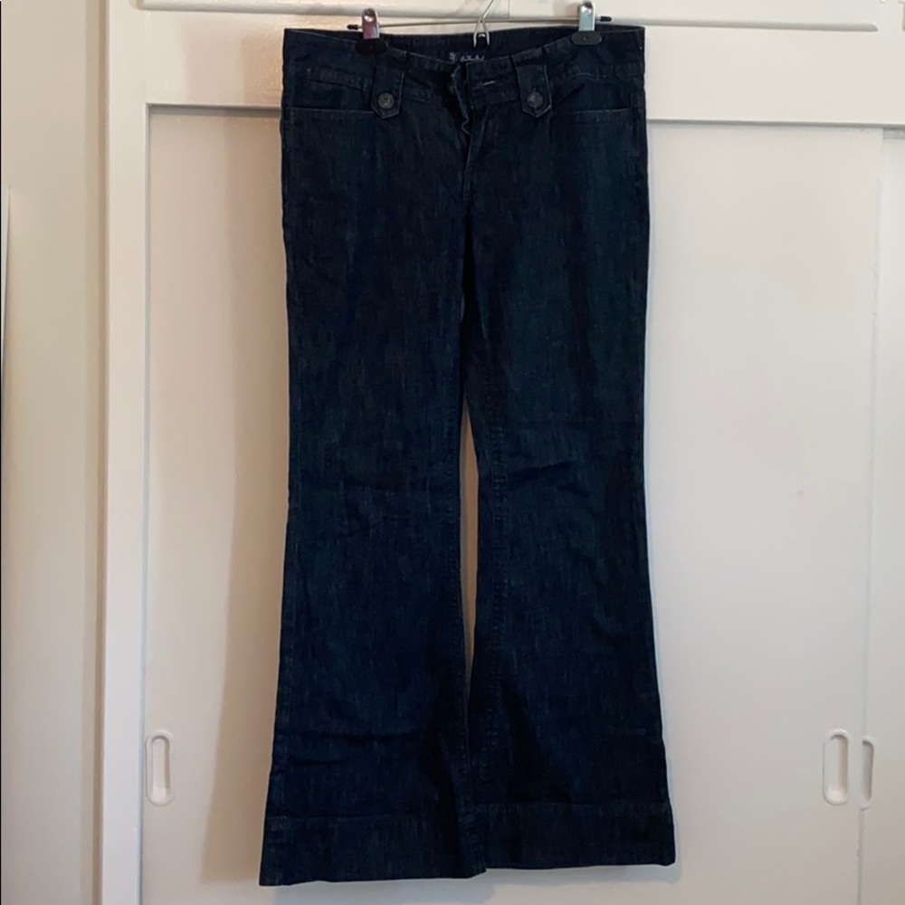 See thru soul denim trousers